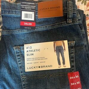Lucky Brand 412 slim fit new w/tags 34/30 jeans